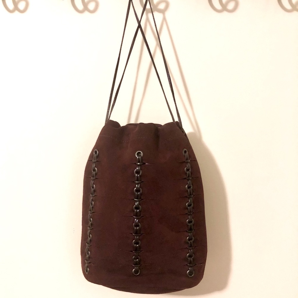 (NWOT) Vintage Gucci Burgundy Suede Nubuck Braided Mini Bag
